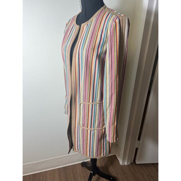 W by Worth Rainbow Zip Up Tunic Coat size 6 - Picture 3 of 6